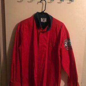 Red wrangler western shirt
